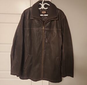 Danier Dark Brown Leather Suede Jacket